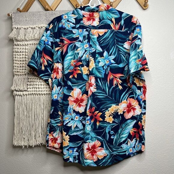 Old Navy Built-In Flex Tropical Hawaiian Shirt Large - Picture 2 of 5